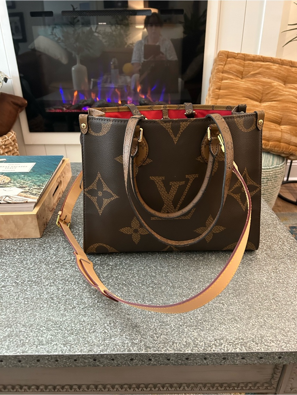 LV Brown Monogram Canvas Tote - Picture 5 of 6